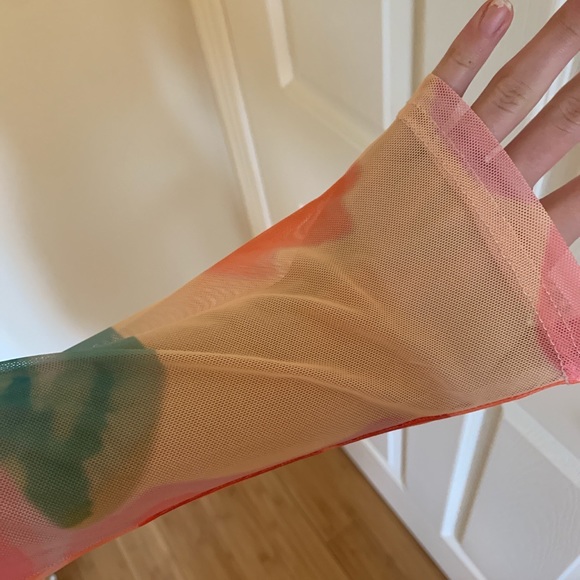 Floral Printed Mesh Dress - Picture 2 of 2